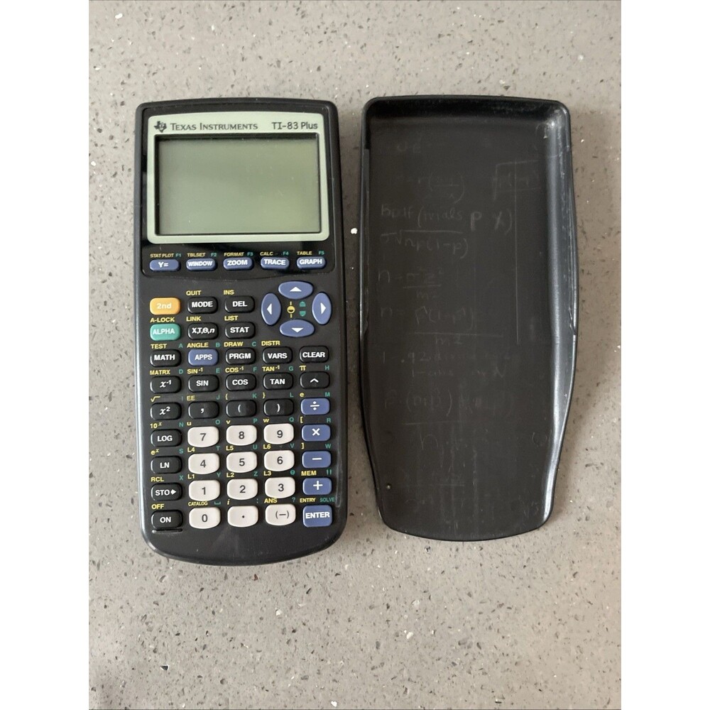 Texas Instruments TI-83 Plus Graphing Calculator With Cover Parts Only